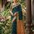 Green silk blend saree with blouse