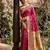Magenta silk blend saree with blouse