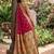 Magenta silk blend saree with blouse