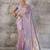 lavender kanchipuram silk blend saree with blouse