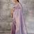 lavender kanchipuram silk blend saree with blouse