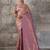 purple kanchipuram silk blend saree with blouse