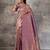 purple kanchipuram silk blend saree with blouse