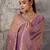 purple kanchipuram silk blend saree with blouse