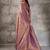 purple kanchipuram silk blend saree with blouse