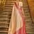 pink banarasi silk blend saree with blouse