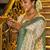 green banarasi silk blend saree with blouse