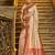 peach banarasi silk blend saree with blouse