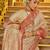 peach banarasi silk blend saree with blouse