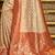 peach banarasi silk blend saree with blouse