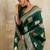 Green silk blend saree with blouse