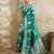 Sky blue silk blend saree with blouse