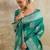 Sky blue silk blend saree with blouse