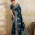 Navy silk blend saree with blouse
