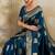 Navy silk blend saree with blouse