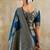 Navy silk blend saree with blouse