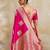 Pink silk blend saree with blouse