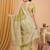 Olive linen saree with blouse
