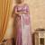 Lavender linen saree with blouse