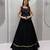 Black color Lace border Navratri Cotton Lahenga Choli Jacket