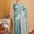 Blue linen saree with blouse