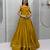 Mustard Lace Navratri Cotton Lahenga Choli Jacket