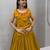 Mustard Lace Navratri Cotton Lahenga Choli Jacket