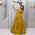 Mustard Lace Navratri Cotton Lahenga Choli Jacket