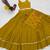 Mustard Lace Navratri Cotton Lahenga Choli Jacket
