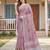 Lavender linen saree with blouse