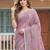 Lavender linen saree with blouse