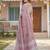 Lavender linen saree with blouse
