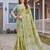 Pista linen saree with blouse