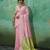 Pink linen saree with blouse