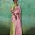 Pink linen saree with blouse