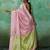 Pink linen saree with blouse