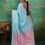 Sky linen saree with blouse