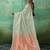 Pista linen saree with blouse