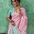 Pink linen saree with blouse