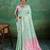 Mint linen saree with blouse