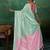 Mint linen saree with blouse
