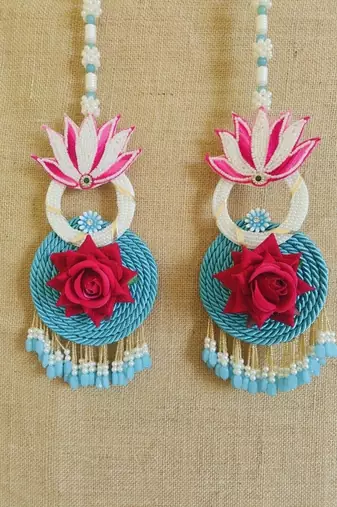 handmade multicolour traditional hanging for decoration hanging toran for home decor (pack of 2)