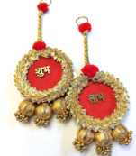 traditional shubh-labh hanging for decoration hanging toran for home decor (pack of 2)
