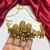 Traditional Lakshmi Kamarbandh, Antique Gold Tone Saree Waist Belt with Pearl Drops