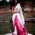 new banarasi silk blend woven saree with blouse