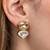 Gold plated swarovski crystal stud earrings