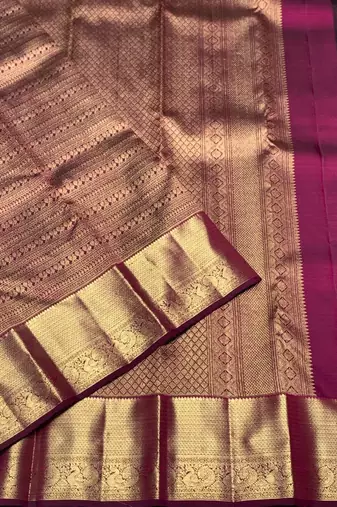 banarasi silk blend purple color women's saree with blouse