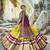 Multi Color Digital Print And Mirror Work Slik Blend Lehenga Choli