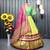 Multi Color Digital Print And Mirror Work Slik Blend Lehenga Choli
