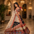 Multi Color Digital Print And Mirror Work Slik Blend Lehenga Choli